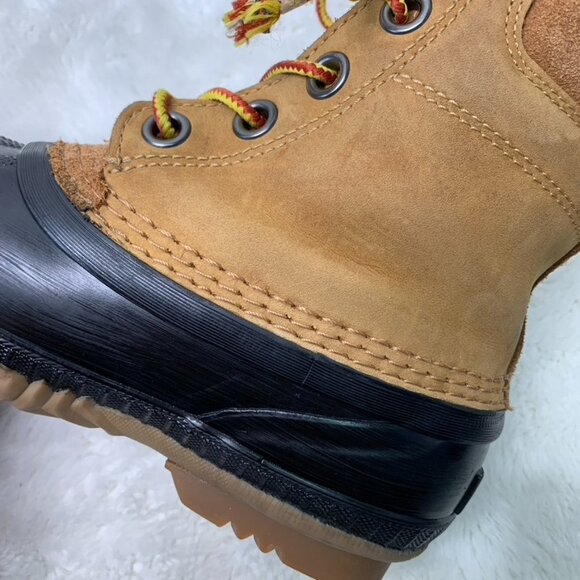 Sorel 1891-286 Kids Brown Waterproof Lace Up Duck Boots Size 3 - Picture 11 of 16
